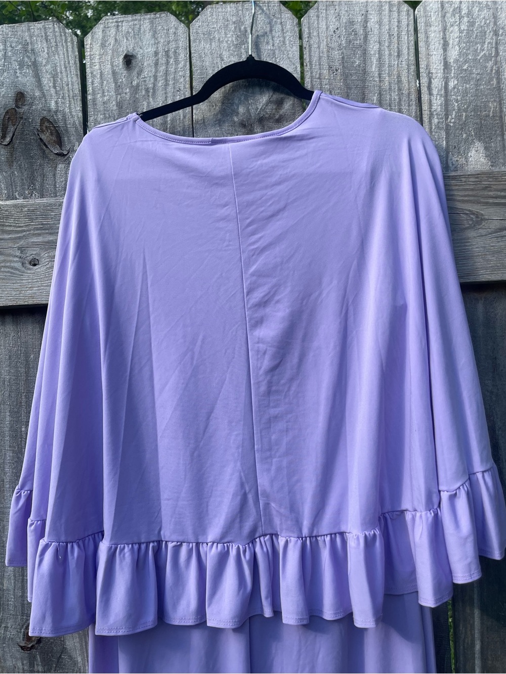 Ashley Stewart Lilac Ruffle Sleeve Dress Sz 1X - Picture 10 of 11